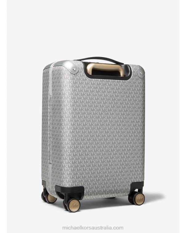 Women Silver 4T06F1536 Logo Suitcase Michael Kors