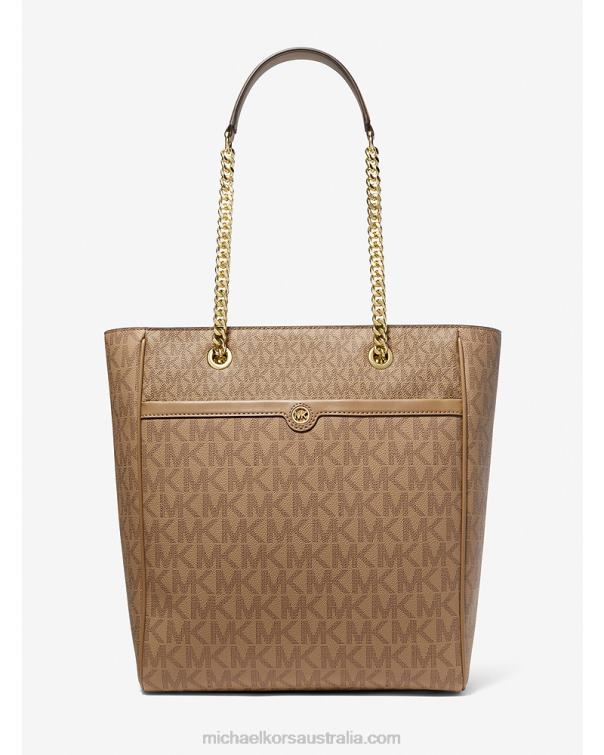 Women Husk 4T06F1168 Blaire Large Logo Tote Bag Michael Kors