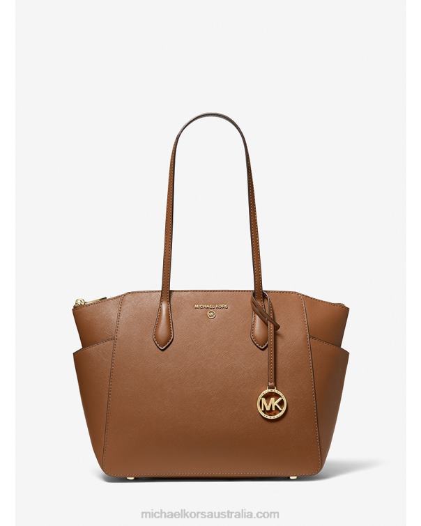 Women Luggage 4T06F1051 Marilyn Medium Saffiano Leather Tote Bag Michael Kors