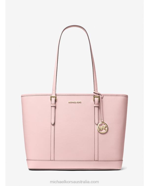 Women Powder Blush 4T06F1097 Jet Set Travel Large Saffiano Leather Michael Kors