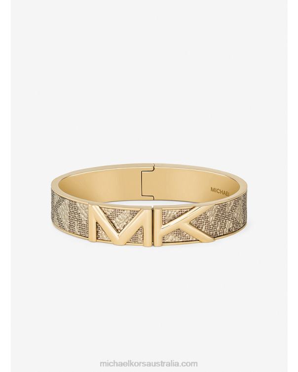 Women Gold 4T06F2468 MottLogo Bangle Michael Kors