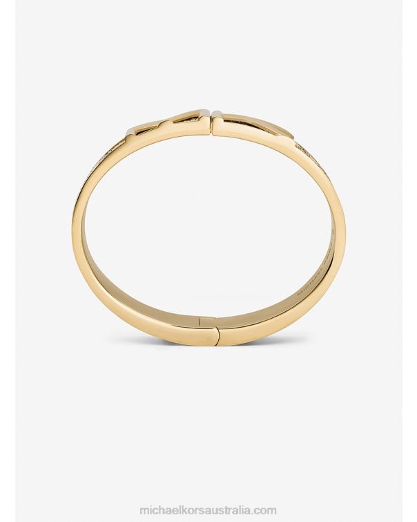 Women Gold 4T06F2468 MottLogo Bangle Michael Kors