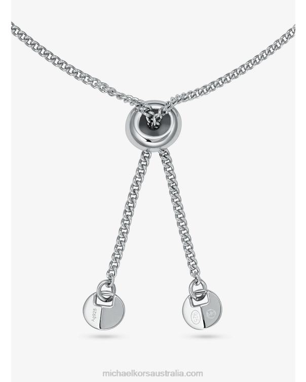 Women Silver 4T06F2454 Sterling Silver Tennis Slider Bracelet Michael Kors