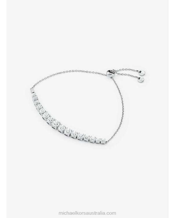 Women Silver 4T06F2454 Sterling Silver Tennis Slider Bracelet Michael Kors