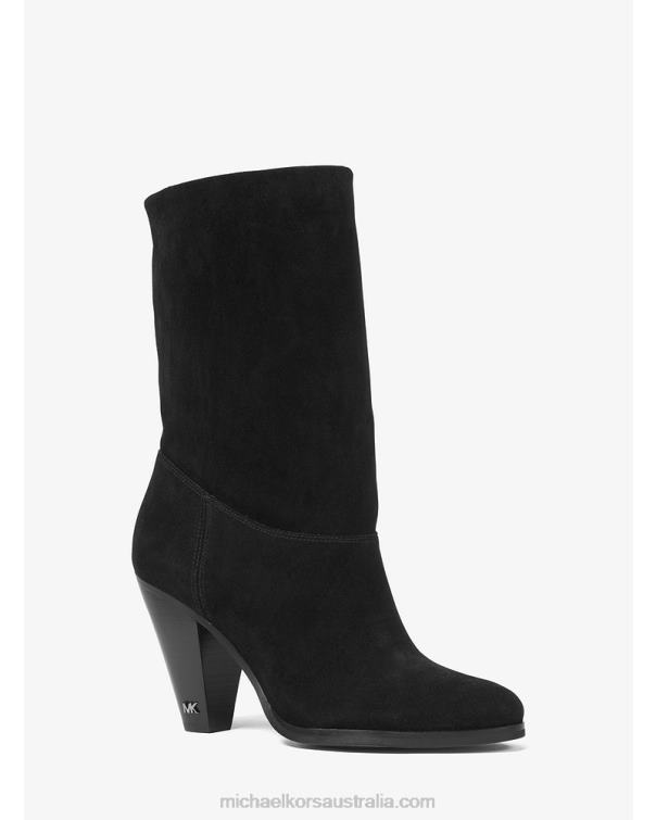Women Black 4T06F2214 Divia Suede Ankle Boot Michael Kors