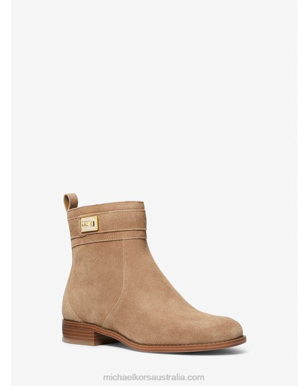 Women Husk 4T06F2164 Padma Suede Ankle Boot Michael Kors