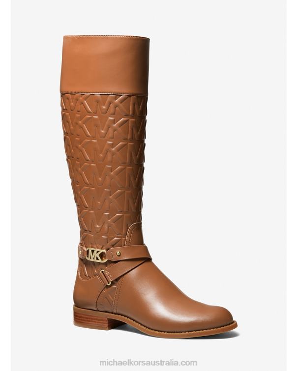 Women Luggage 4T06F2143 Kincaid Embossed Riding Boot Michael Kors