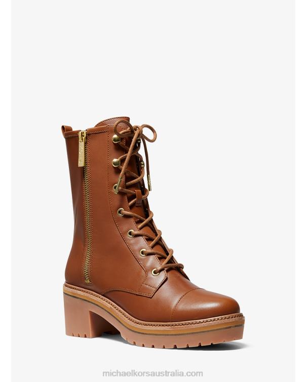 Women Luggage 4T06F2197 Anaka Leather Combat Boot Michael Kors