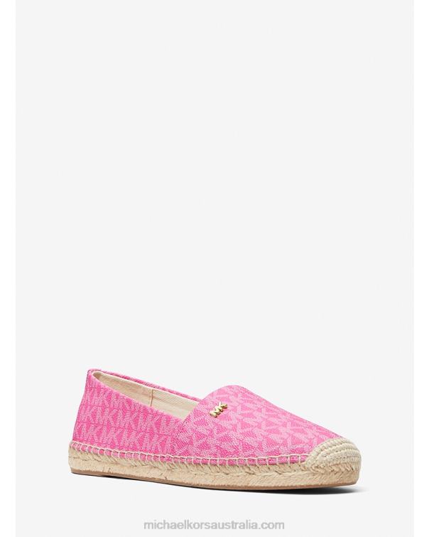Women Cerise 4T06F2221 Kendrick Logo Slip-On Espadrille Michael Kors