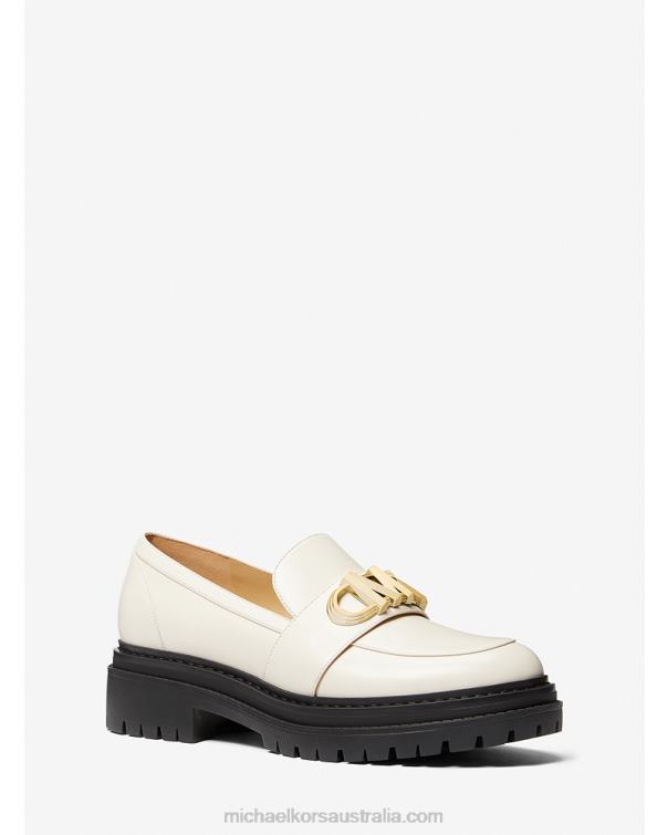 Women Lt Cream 4T06F2237 Parker Leather Loafer Michael Kors