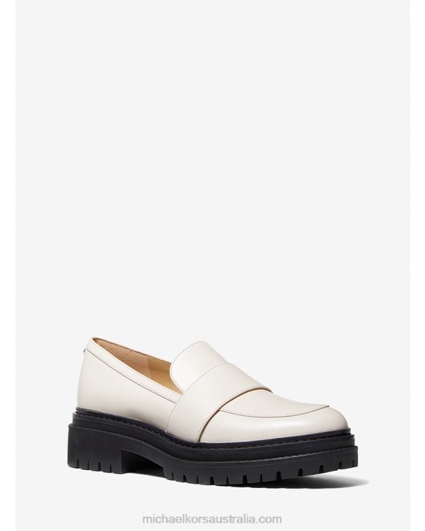 Women Lt Cream 4T06F2243 Parker Leather Loafer Michael Kors