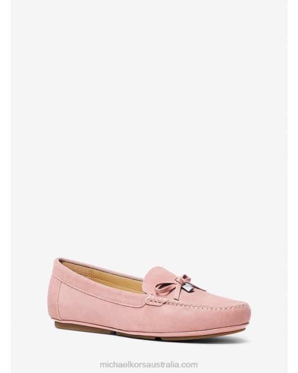 Women Pink 4T06F2234 Juliette Suede Loafer Michael Kors