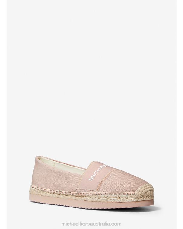 Women Soft Pink 4T06F2257 Vicky Logo Canvas Slip-On Espadrille Michael Kors