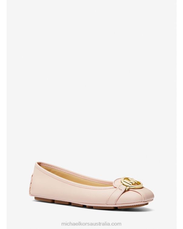 Women Soft Pink 4T06F2265 Fulton Faux Saffiano Leather Moccasin Michael Kors