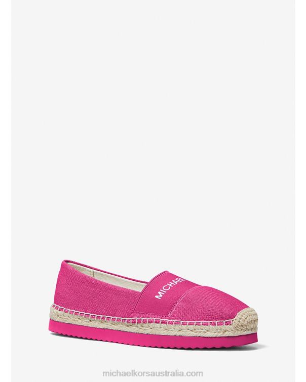 Women Wild Berry 4T06F2259 Vicky Logo Canvas Slip-On Espadrille Michael Kors