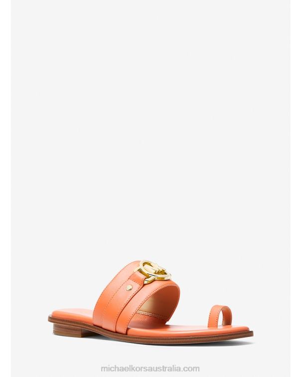 Women Apricot 4T06F1836 Rory Leather Sandal Michael Kors