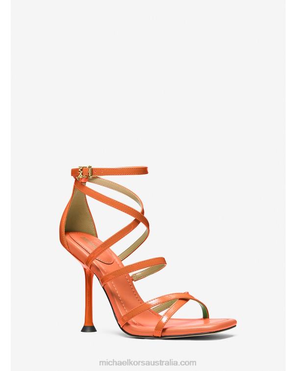 Women Apricot 4T06F1861 Imani Patent Leather Sandal Michael Kors