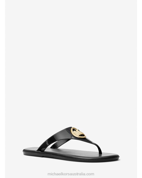 Women Black 4T06F1962 Carmen PVC Jelly Sandal Michael Kors