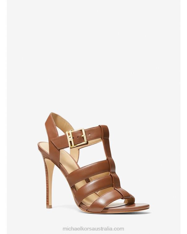 Women Luggage 4T06F1926 Jagger Leather Sandal Michael Kors