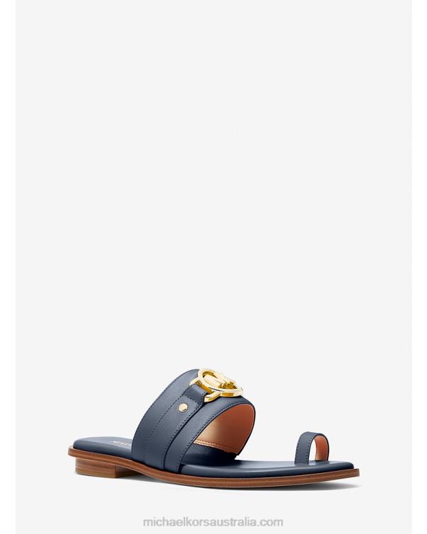Women Navy 4T06F1834 Rory Leather Sandal Michael Kors