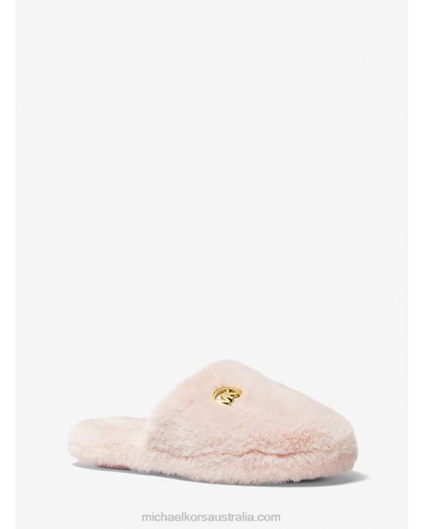 Women Blossom 4T06F2341 Alexis Faux-Fur Slipper Michael Kors