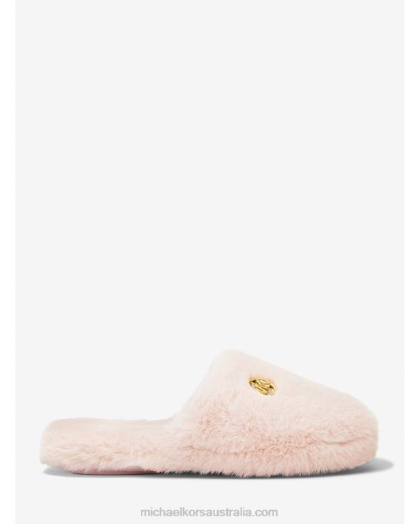 Women Blossom 4T06F2341 Alexis Faux-Fur Slipper Michael Kors