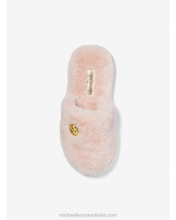 Women Blossom 4T06F2341 Alexis Faux-Fur Slipper Michael Kors