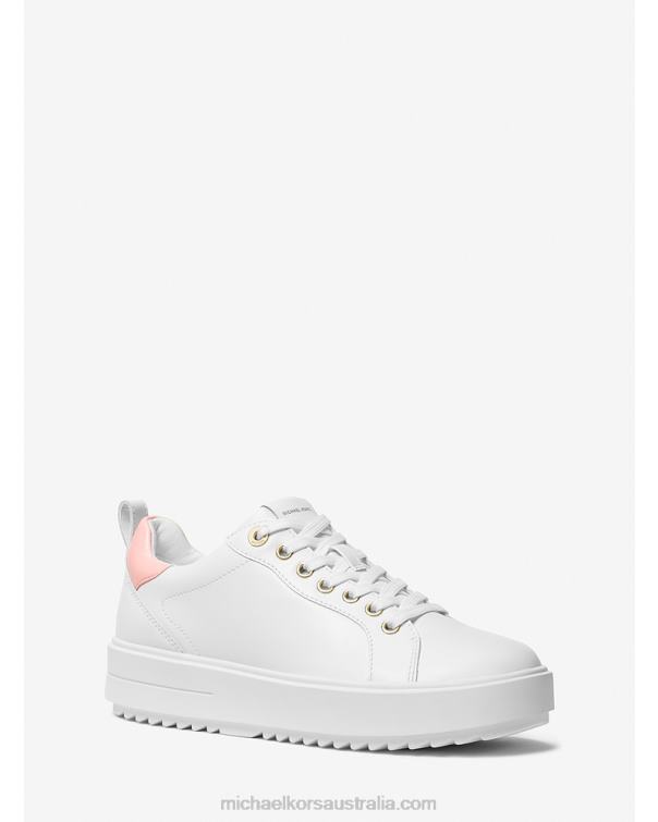 Women Pink 4T06F1705 Emmett Leather Sneaker Michael Kors