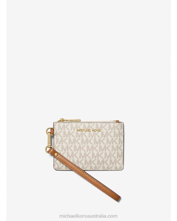 Women Vanilla 4T06F1678 Small Logo Coin Wristlet Michael Kors