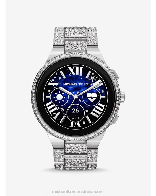 Women Silver 4T06F2351 Gen 6 Camille PaveSmartwatch Michael Kors